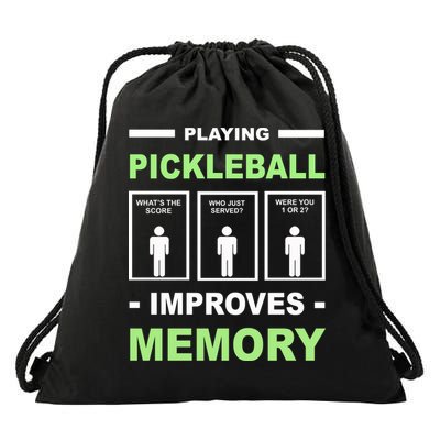 Playing Pickleball Improves Memory Dink Player Drawstring Bag