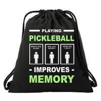 Playing Pickleball Improves Memory Dink Player Drawstring Bag
