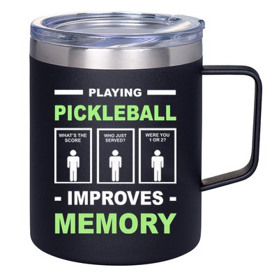 Playing Pickleball Improves Memory Dink Player 12oz Stainless Steel Coffee Mug