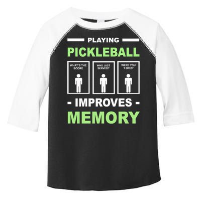 Playing Pickleball Improves Memory Dink Player Toddler Fine Jersey T-Shirt