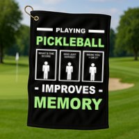 Playing Pickleball Improves Memory Dink Player Golf Towel