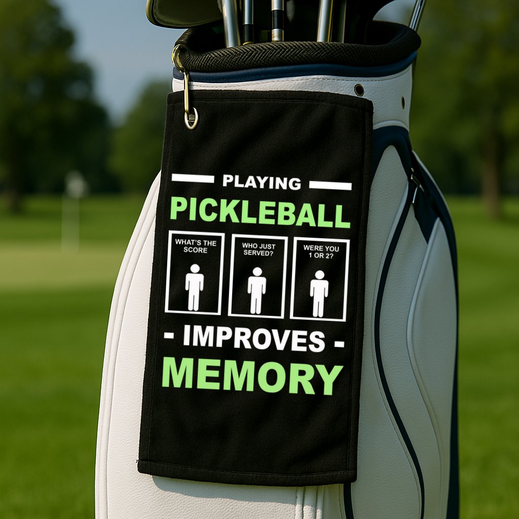 Playing Pickleball Improves Memory Dink Player Golf Towel