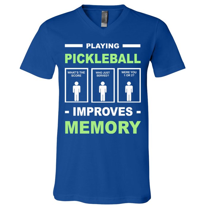 Playing Pickleball Improves Memory Dink Player V-Neck T-Shirt