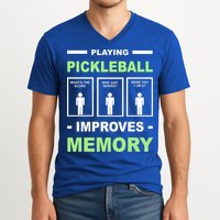Playing Pickleball Improves Memory Dink Player V-Neck T-Shirt