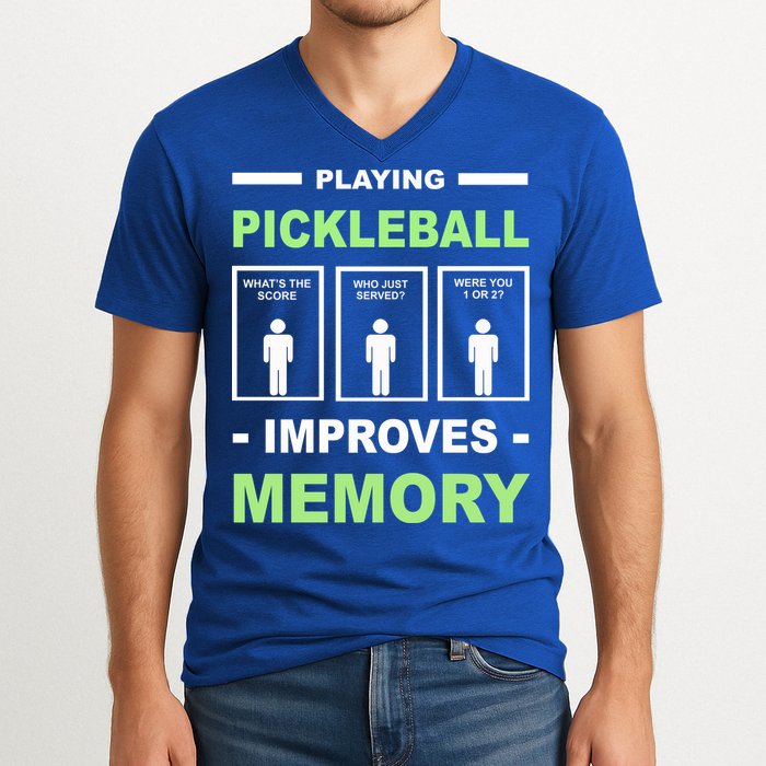 Playing Pickleball Improves Memory Dink Player V-Neck T-Shirt