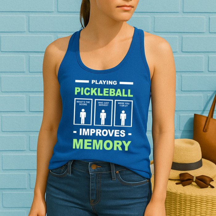 Playing Pickleball Improves Memory Dink Player Womens Tank Top