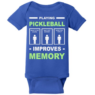 Playing Pickleball Improves Memory Dink Player Baby Bodysuit
