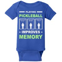Playing Pickleball Improves Memory Dink Player Baby Bodysuit