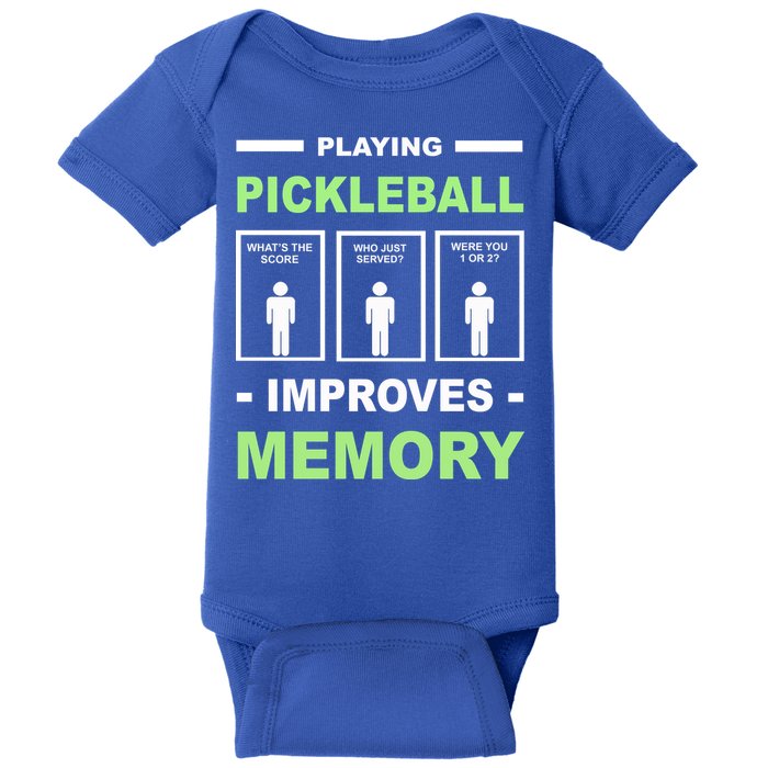 Playing Pickleball Improves Memory Dink Player Baby Bodysuit