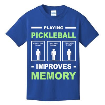 Playing Pickleball Improves Memory Dink Player Kids T-Shirt