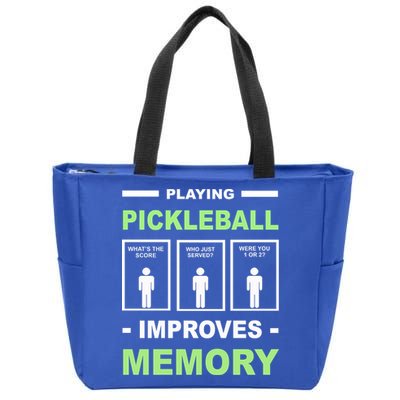 Playing Pickleball Improves Memory Dink Player Zip Tote Bag