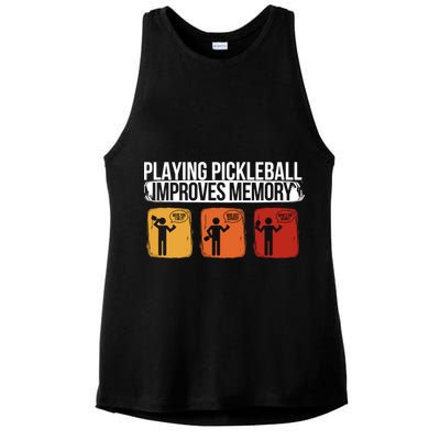 Playing Pickleball Improves Memory Pickleball Player Cute Gift Ladies PosiCharge Tri-Blend Wicking Tank