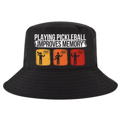 Playing Pickleball Improves Memory Pickleball Player Cute Gift Cool Comfort Performance Bucket Hat