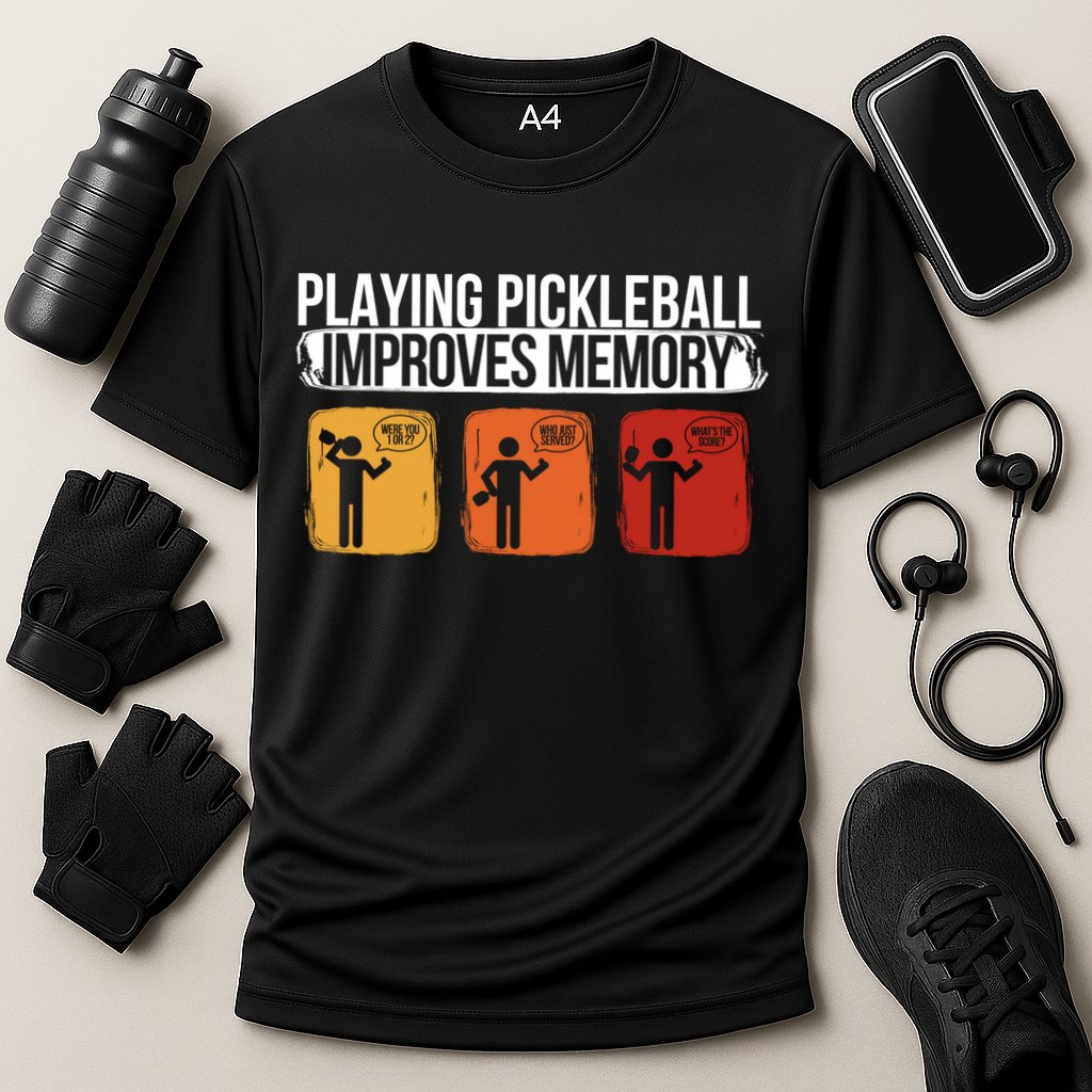 Playing Pickleball Improves Memory Pickleball Player Cute Gift Performance Shirt