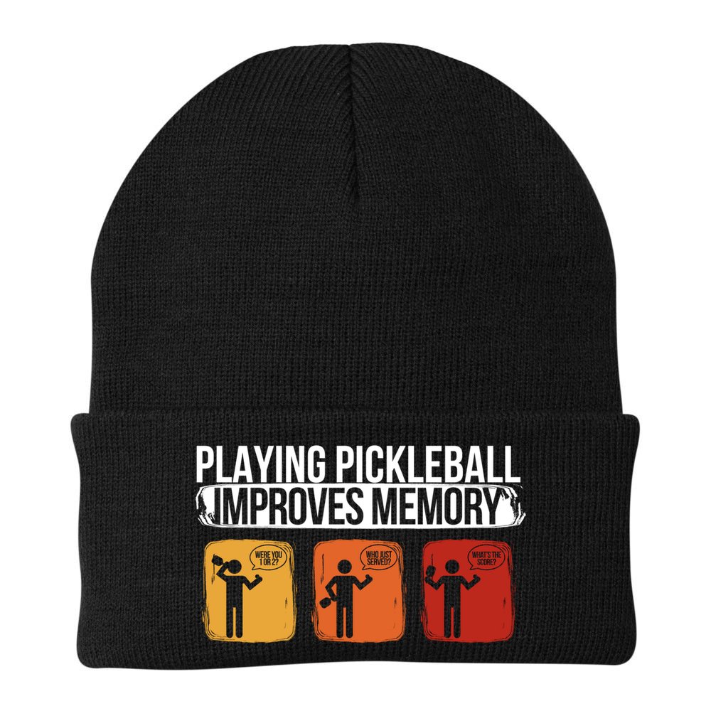 Playing Pickleball Improves Memory Pickleball Player Cute Gift Beanie