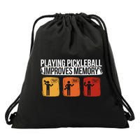 Playing Pickleball Improves Memory Pickleball Player Cute Gift Drawstring Bag