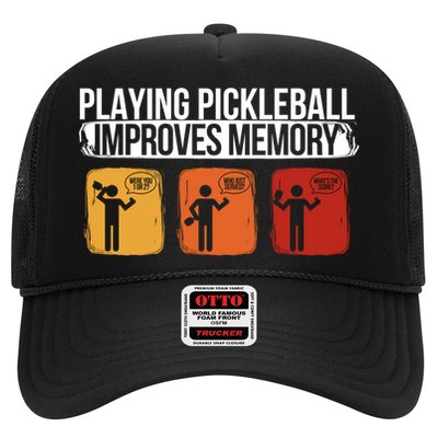 Playing Pickleball Improves Memory Pickleball Player Cute Gift Trucker Hat