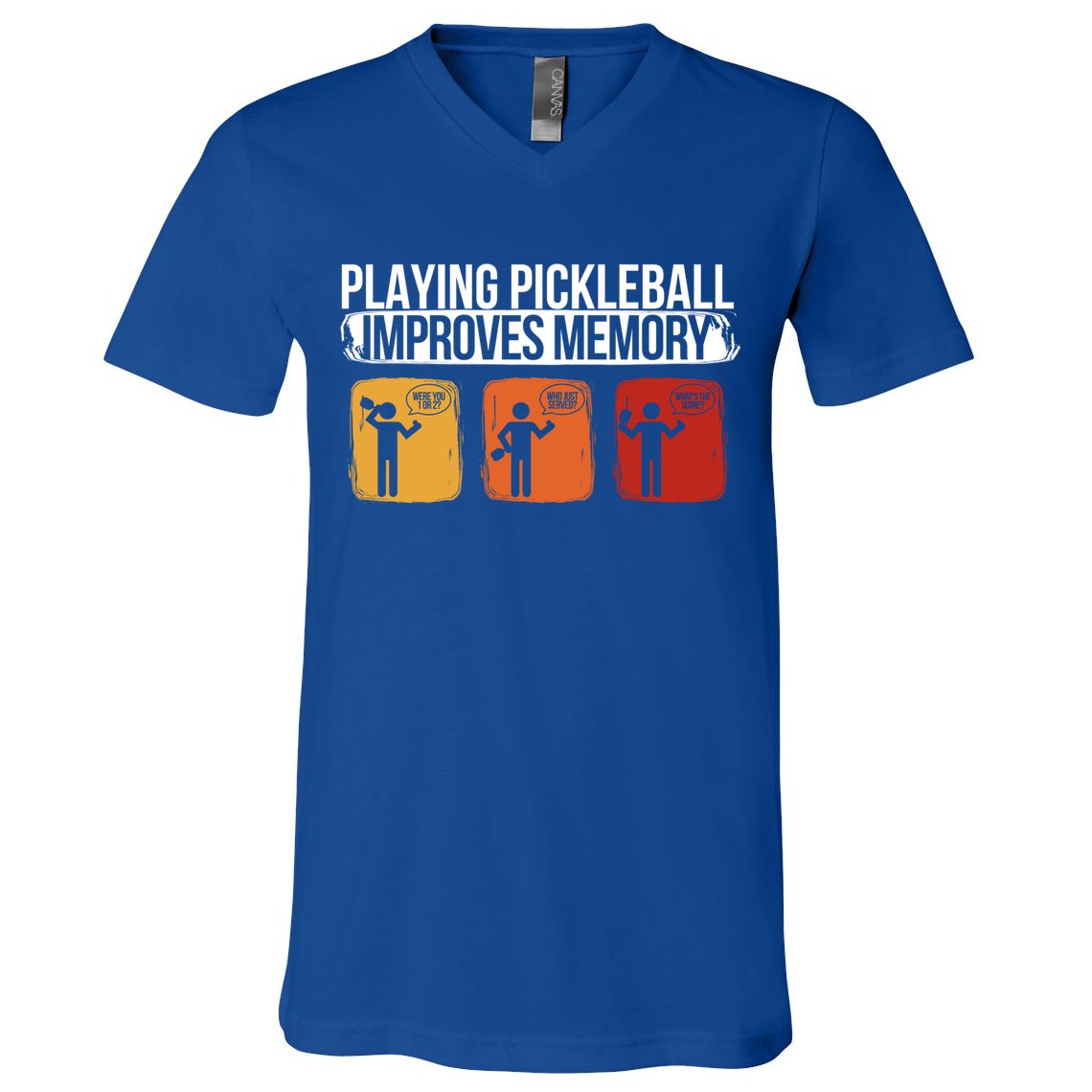 Playing Pickleball Improves Memory Pickleball Player Cute Gift V-Neck T-Shirt
