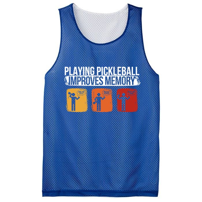 Playing Pickleball Improves Memory Pickleball Player Cute Gift Mesh Reversible Basketball Jersey Tank