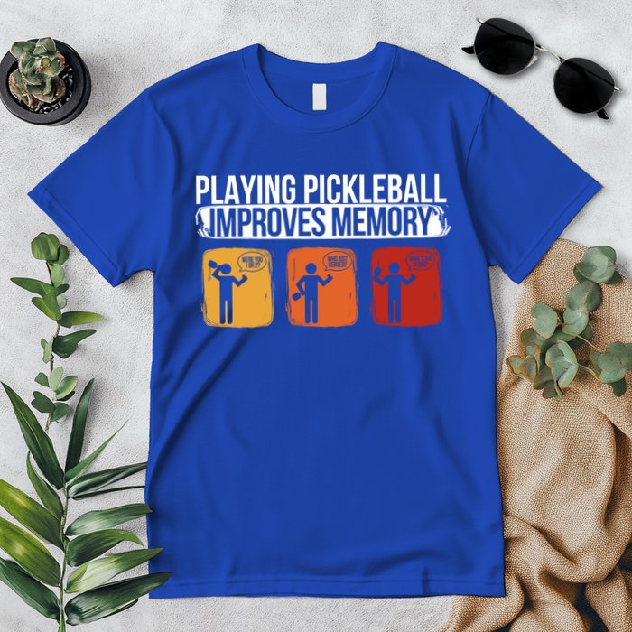 Playing Pickleball Improves Memory Pickleball Player Cute Gift Premium T-Shirt