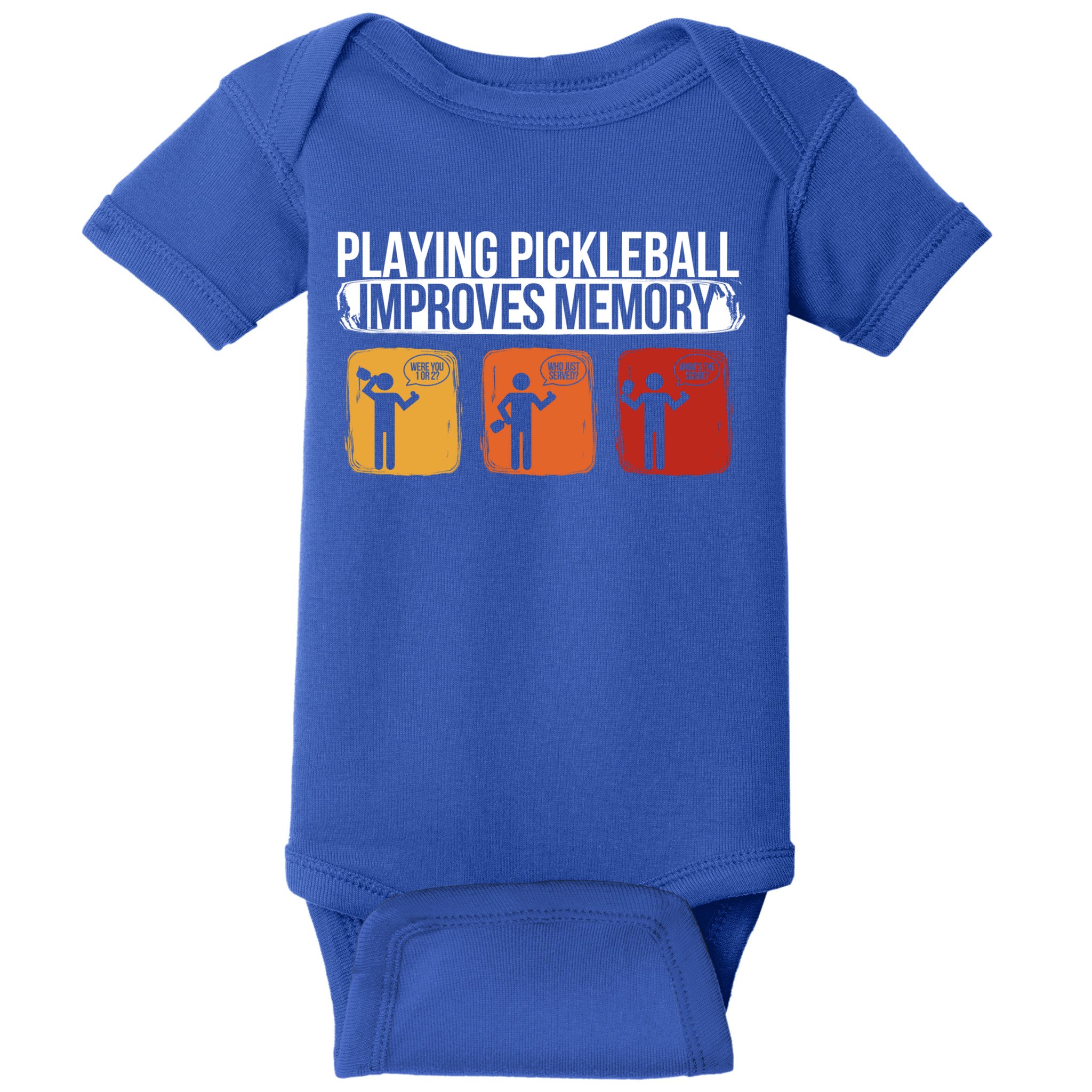 Playing Pickleball Improves Memory Pickleball Player Cute Gift Baby Bodysuit