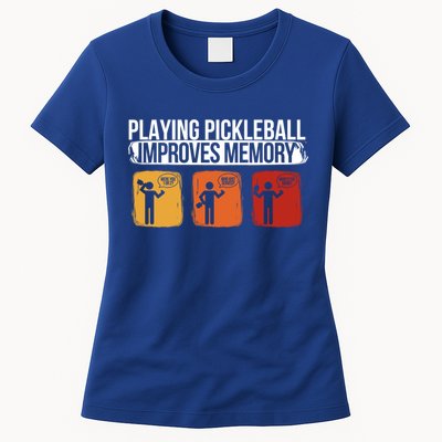 Playing Pickleball Improves Memory Pickleball Player Cute Gift Womens T-Shirt