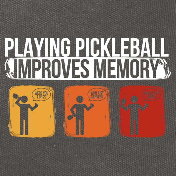 Playing Pickleball Improves Memory Pickleball Player Cute Gift Cotton Canvas Backpack