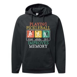 Playing Pickleball Improves Memory Pickleball Performance Fleece Hoodie