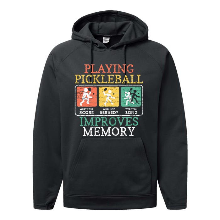 Playing Pickleball Improves Memory Pickleball Performance Fleece Hoodie