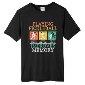 Playing Pickleball Improves Memory Pickleball Tall Fusion ChromaSoft Performance T-Shirt