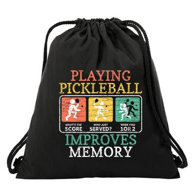Playing Pickleball Improves Memory Pickleball Drawstring Bag