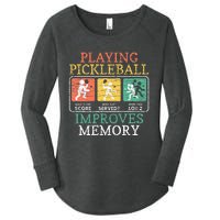 Playing Pickleball Improves Memory Pickleball Women's Perfect Tri Tunic Long Sleeve Shirt