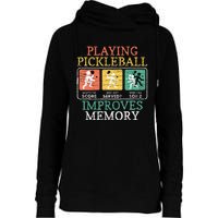 Playing Pickleball Improves Memory Pickleball Womens Funnel Neck Pullover Hood