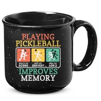 Playing Pickleball Improves Memory Pickleball 15oz Campfire Ceramic Mug