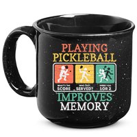 Playing Pickleball Improves Memory Pickleball 15oz Campfire Ceramic Mug