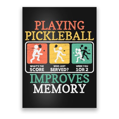 Playing Pickleball Improves Memory Pickleball Poster