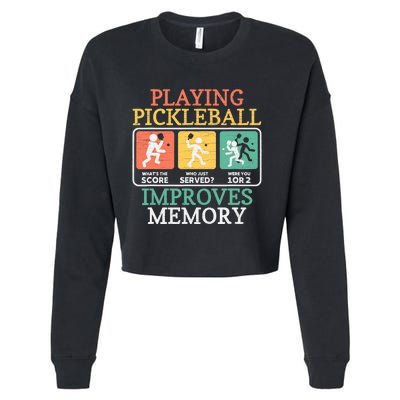 Playing Pickleball Improves Memory Pickleball Cropped Pullover Crew