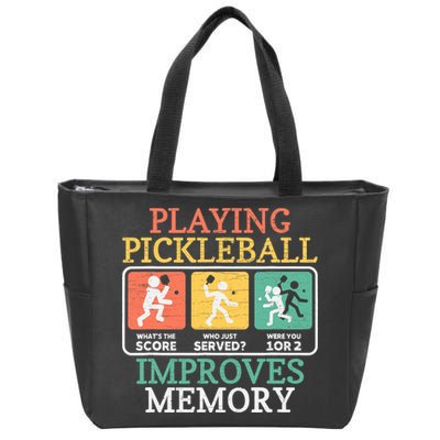 Playing Pickleball Improves Memory Pickleball Zip Tote Bag