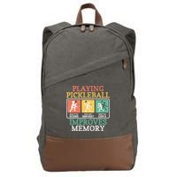 Playing Pickleball Improves Memory Pickleball Cotton Canvas Backpack