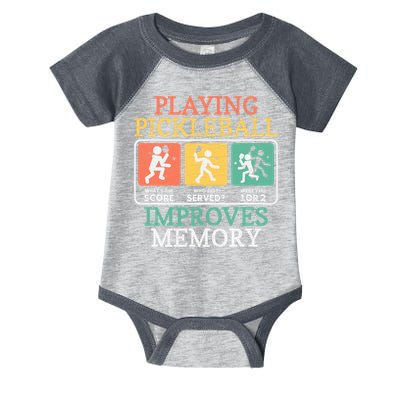 Playing Pickleball Improves Memory Pickleball Infant Baby Jersey Bodysuit