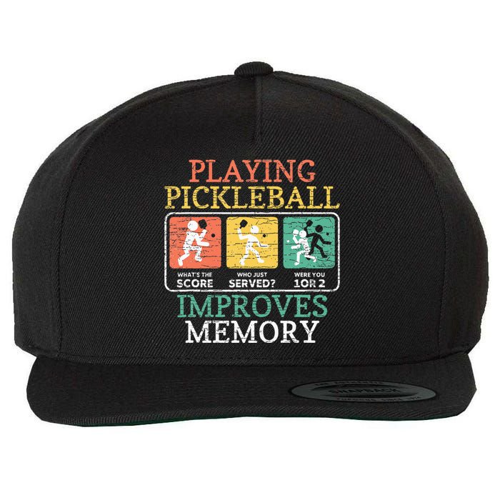 Playing Pickleball Improves Memory Pickleball Wool Snapback Cap