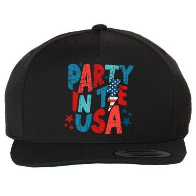 Pink Party In The Usa 4th Of July Wool Snapback Cap