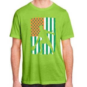 Ping Pong Irish American Flag St Patrick's Day Table Tennis Funny Gift Adult ChromaSoft Performance T-Shirt