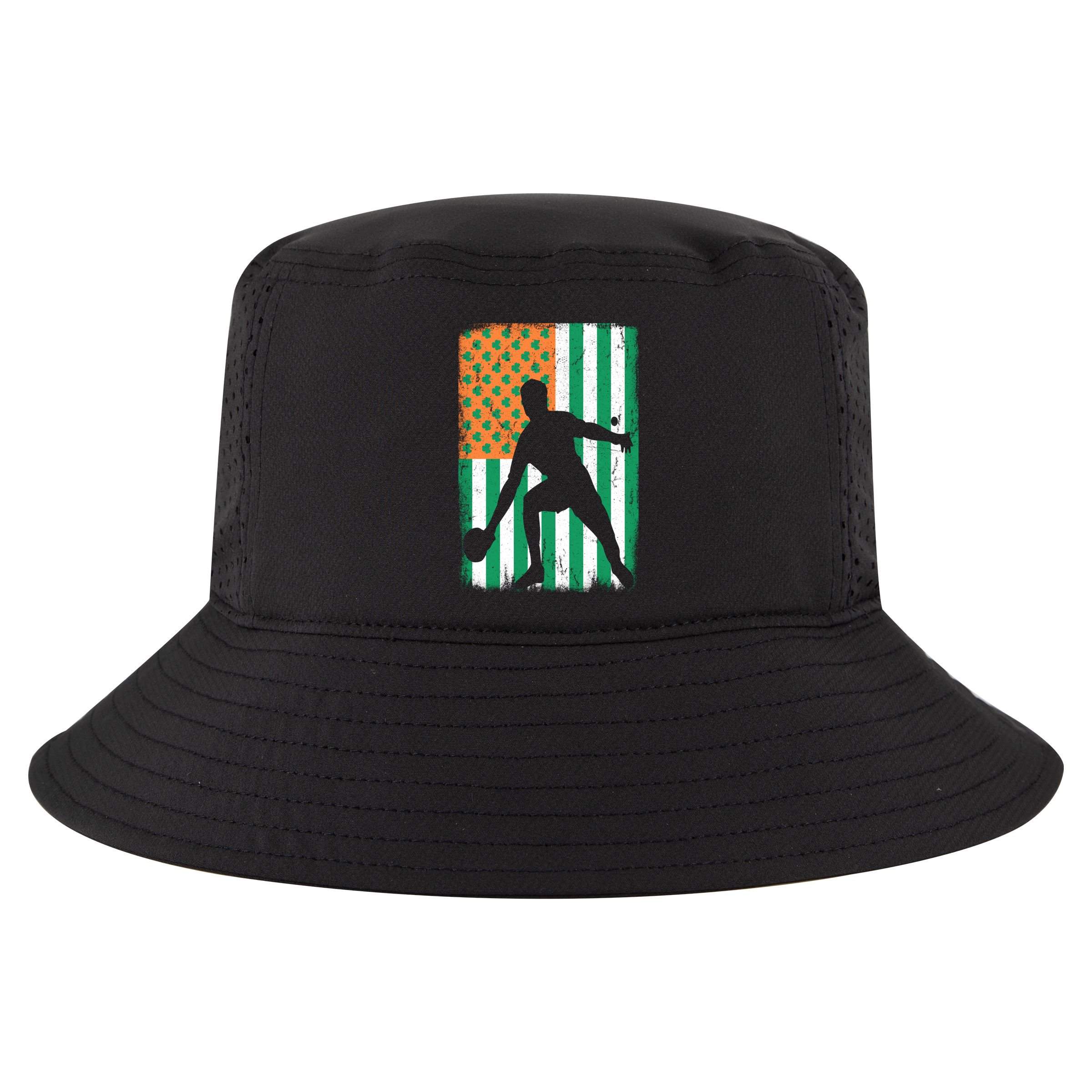 Ping Pong Irish American Flag St Patrick's Day Table Tennis Funny Gift Cool Comfort Performance Bucket Hat