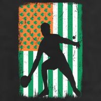Ping Pong Irish American Flag St Patrick's Day Table Tennis Funny Gift 7 Panel Mesh Trucker Snapback Hat
