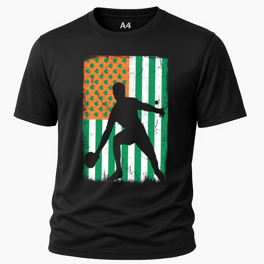Ping Pong Irish American Flag St Patrick's Day Table Tennis Funny Gift Cooling Performance Crew T-Shirt
