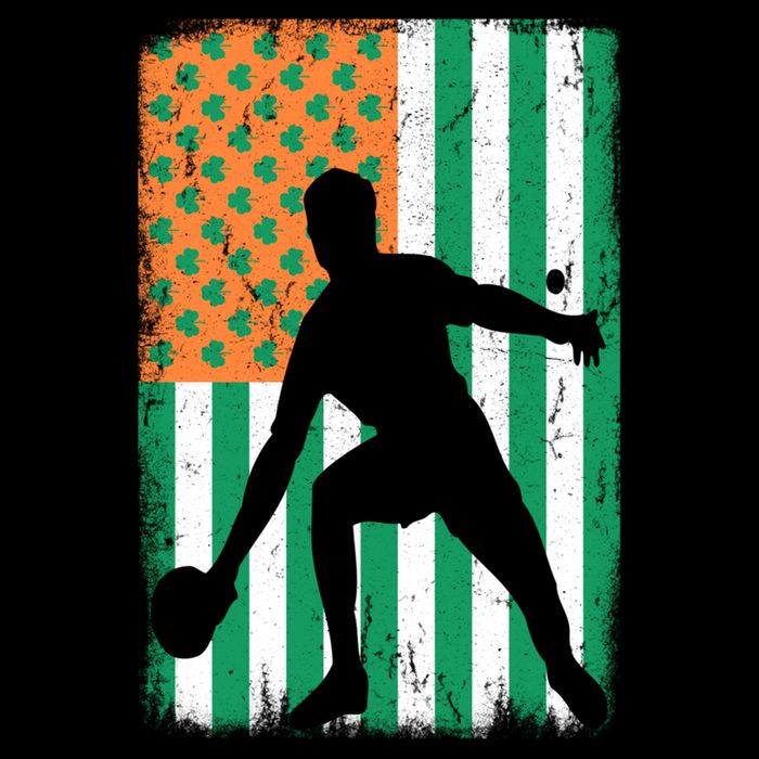 Ping Pong Irish American Flag St Patrick's Day Table Tennis Funny Gift Cooling Performance Crew T-Shirt