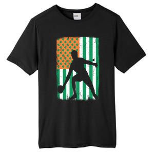 Ping Pong Irish American Flag St Patrick's Day Table Tennis Funny Gift Tall Fusion ChromaSoft Performance T-Shirt