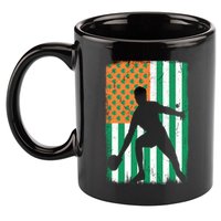 Ping Pong Irish American Flag St Patrick's Day Table Tennis Funny Gift 11oz C Handle Ceramic Mug