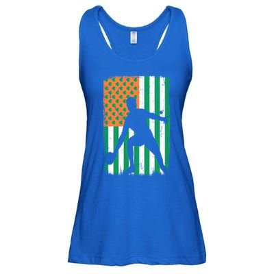 Ping Pong Irish American Flag St Patrick's Day Table Tennis Funny Gift Ladies Essential Flowy Tank